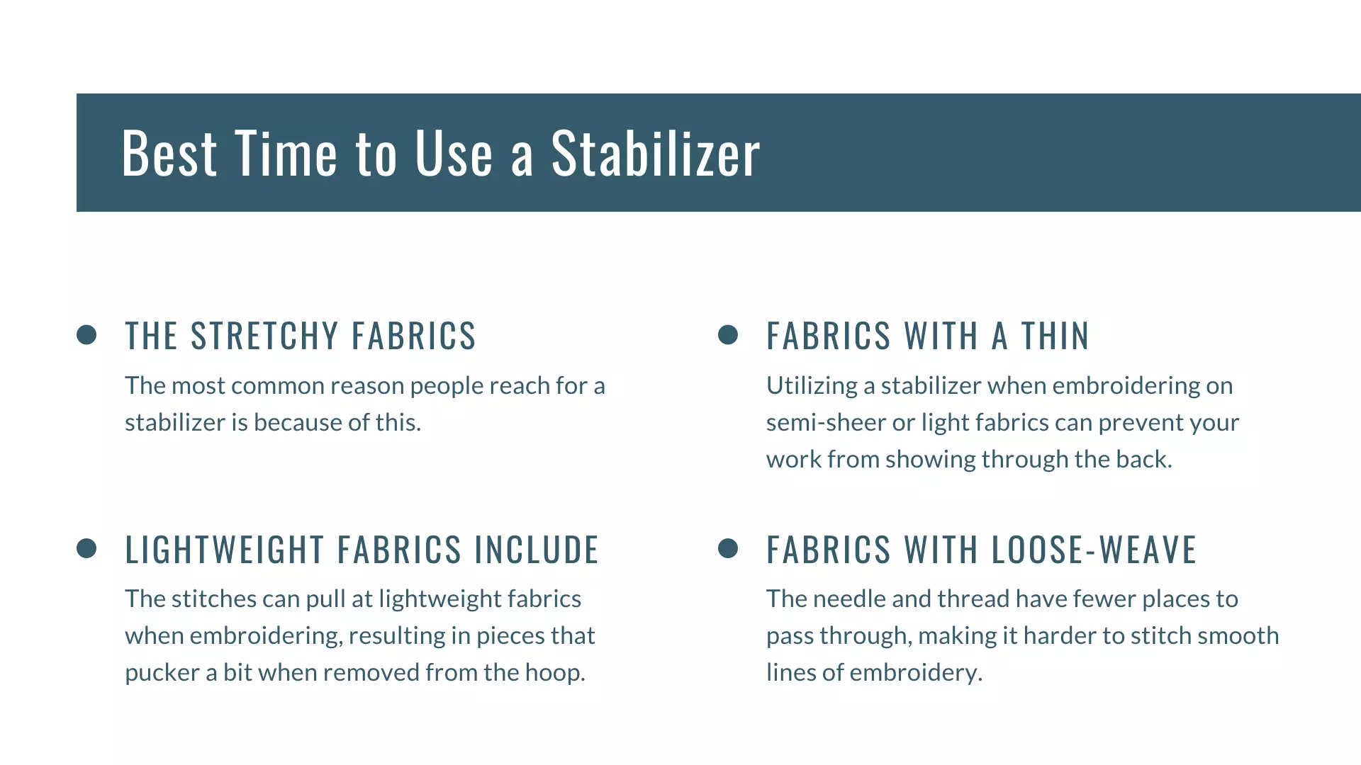 Best Time to Use a Stabilizer