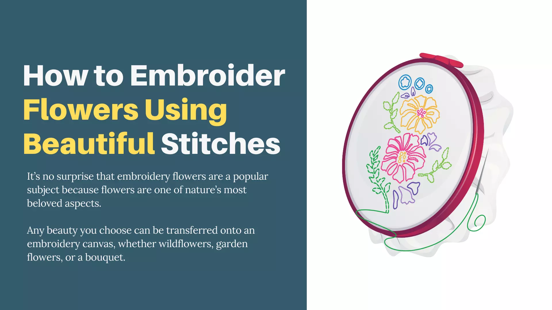 How to Embroider Flowers Using Beautiful Stitches